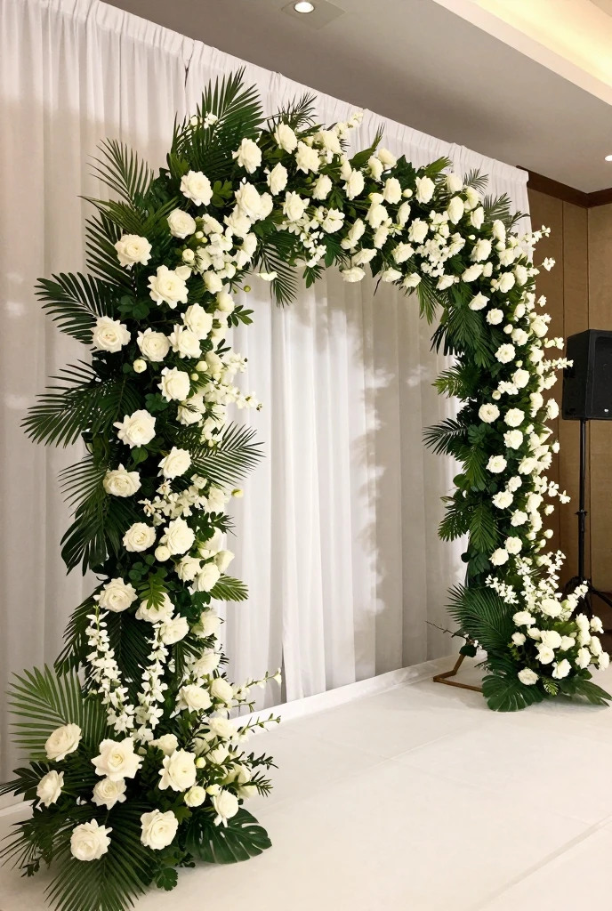 Community event with flower arrangements