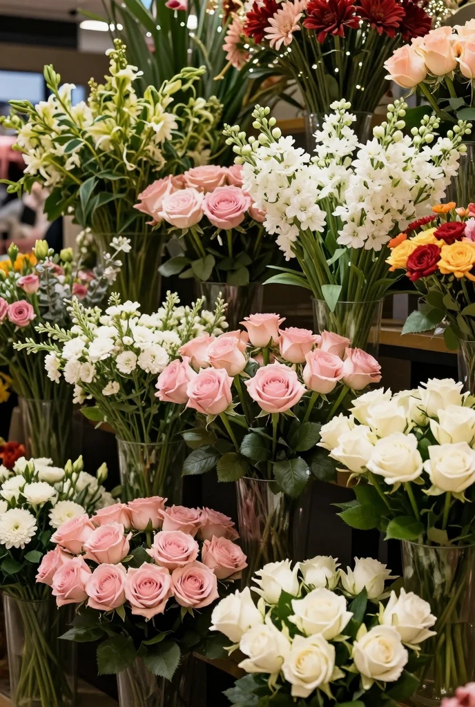 Seasonal flower selection display